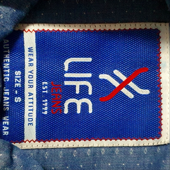 LIFE JEANS PRINT DENIM SHIRT S - Picture 5 of 12